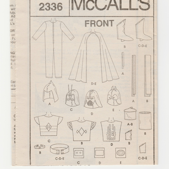 Childs Super Hero Costume-Sewing Pattern-Batman - Picture 2 of 4